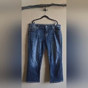 MissMe Mid Rise Easy Crop Blue Jeans - Size 36